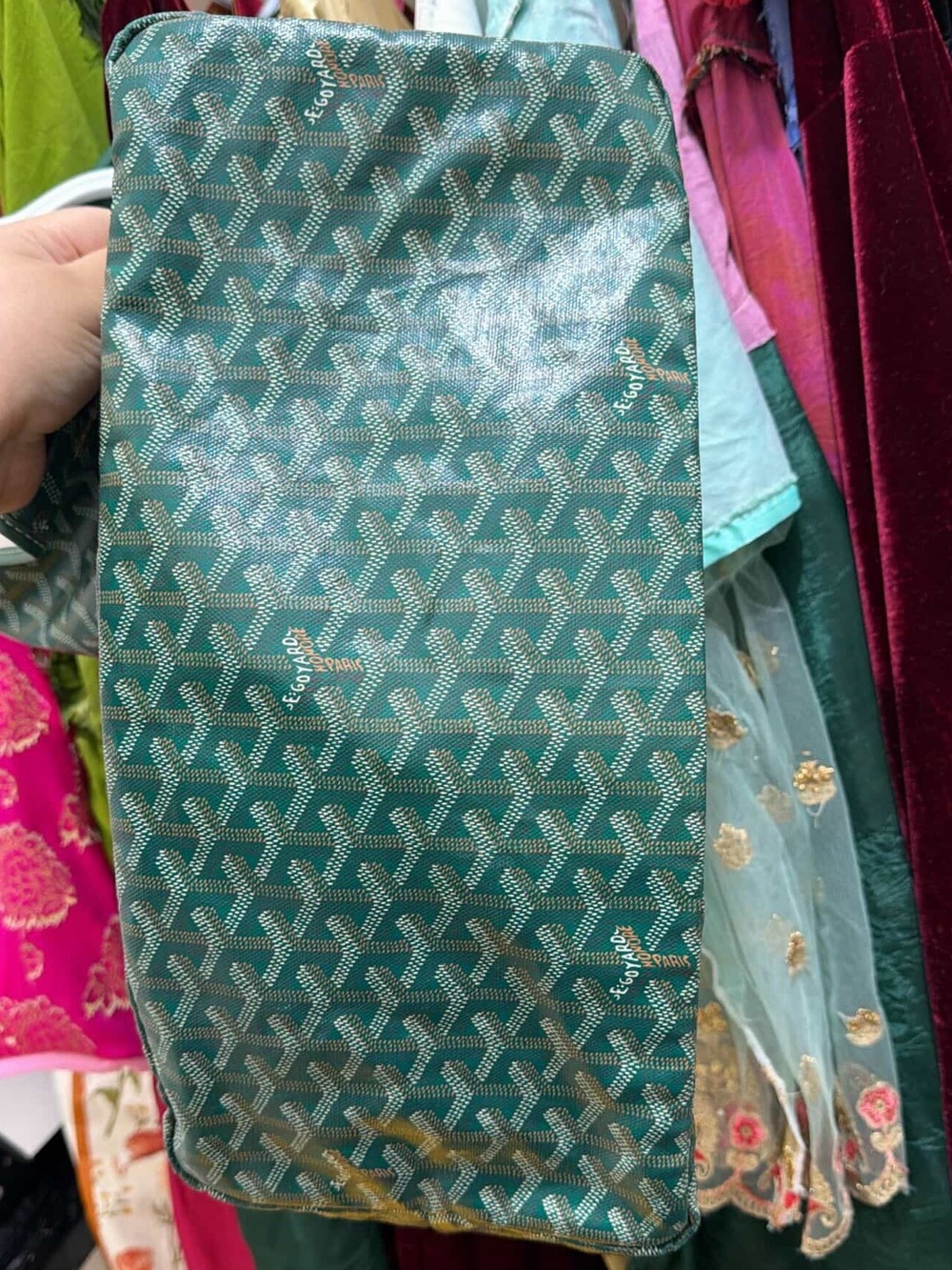Goyard St. Louis Tote Green - Picture 7 of 14